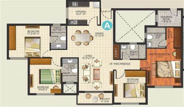 Featured Image of Arvind Skycrest 4 BHK Apartment Floor Plan